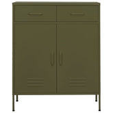 Olive Green Steel Storage Cabinet 31.5x13.8x40